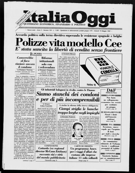 Italia oggi : quotidiano di economia finanza e politica